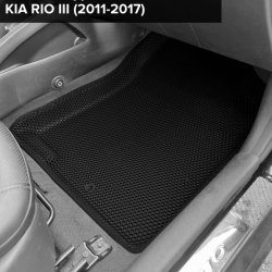 3D коврики EVA с бортами Kia Rio III седан, хэтчбек, универсал (2011-2017)