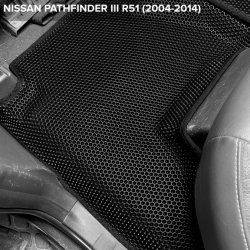 3D коврики EVA с бортами Nissan Pathfinder III R51 7 мест (2004-2014)